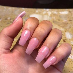 Translucent Pink - Salon Quality - Lasts 3+ weeks - Luxury - Gel - Long Coffin